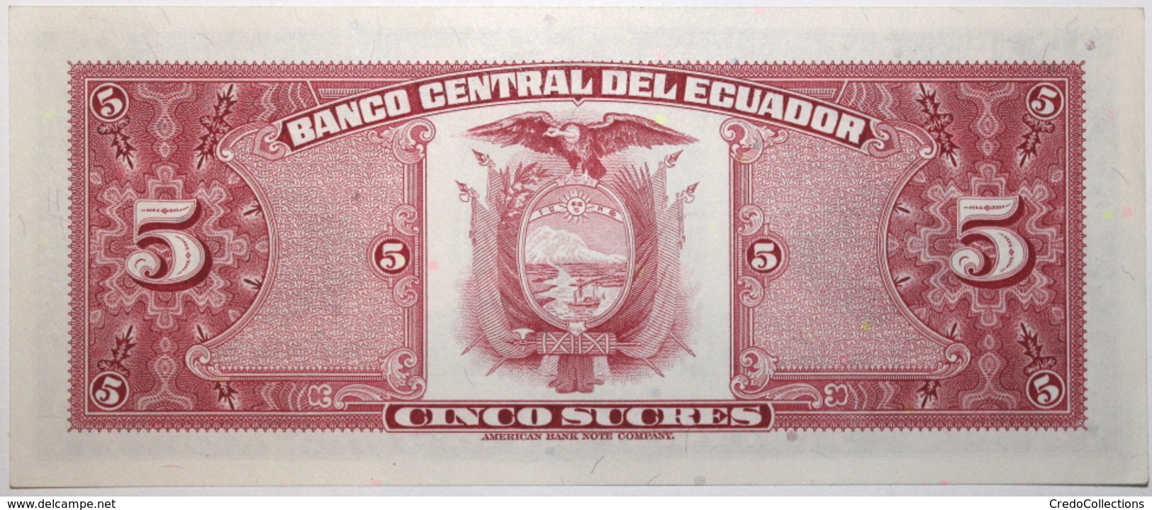 Équateur - 5 Sucres - 1983 - PICK 108b.10 - SPL - Ecuador