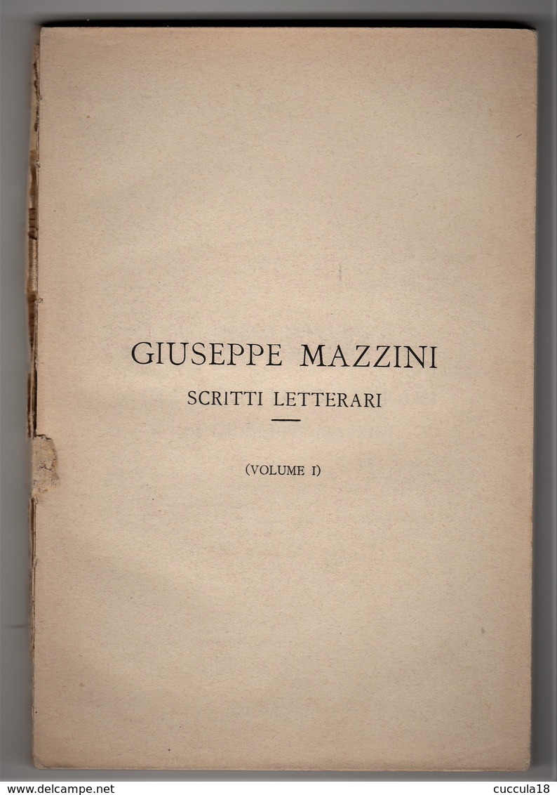 SCRITTI LETTERARI Di Giuseppe Mazzini - Libri Antichi