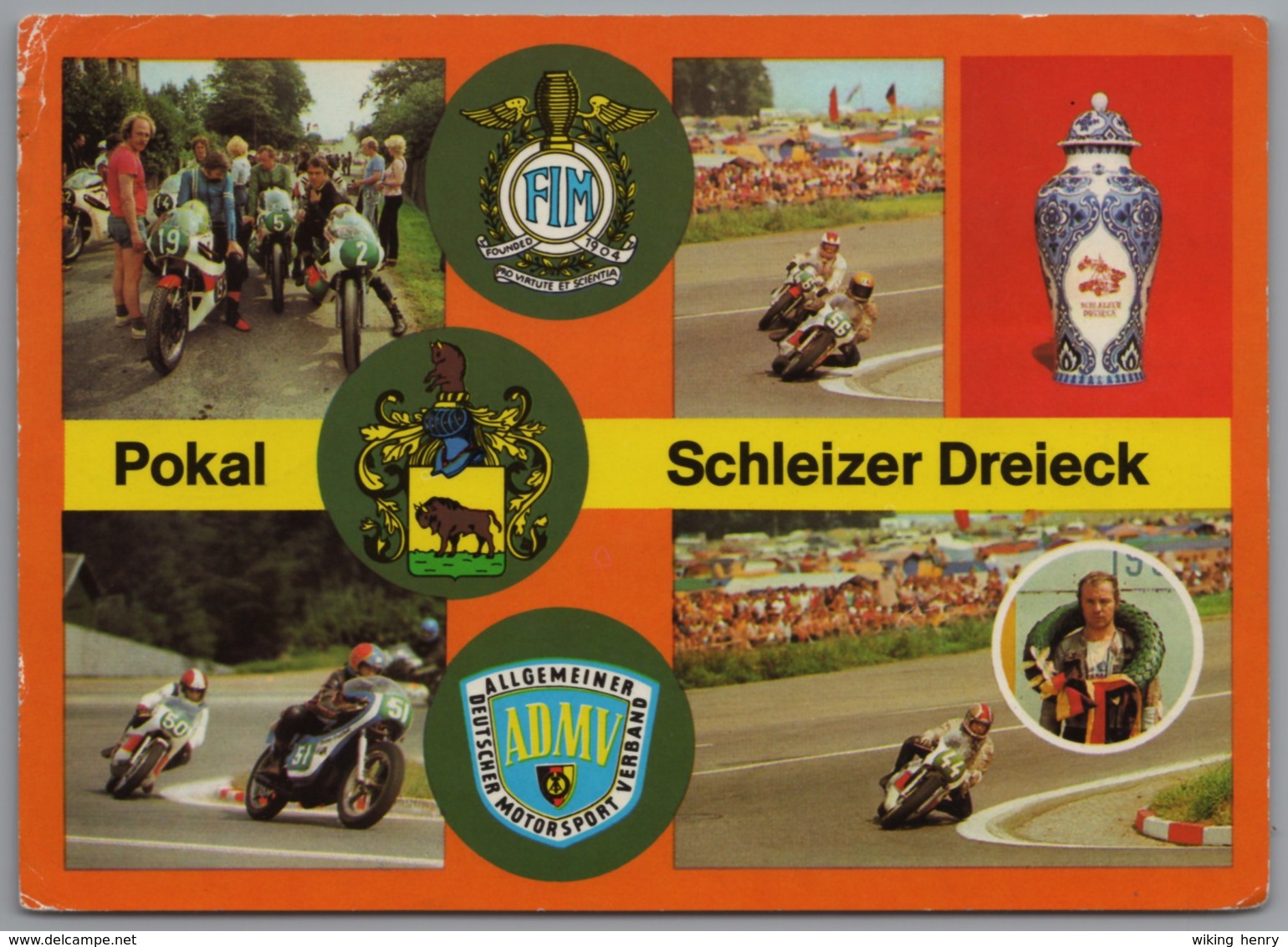 Schleiz - Mehrbildkarte 5   Schleizer Dreieck Rennen 1980   Motorradrennen - Schleiz