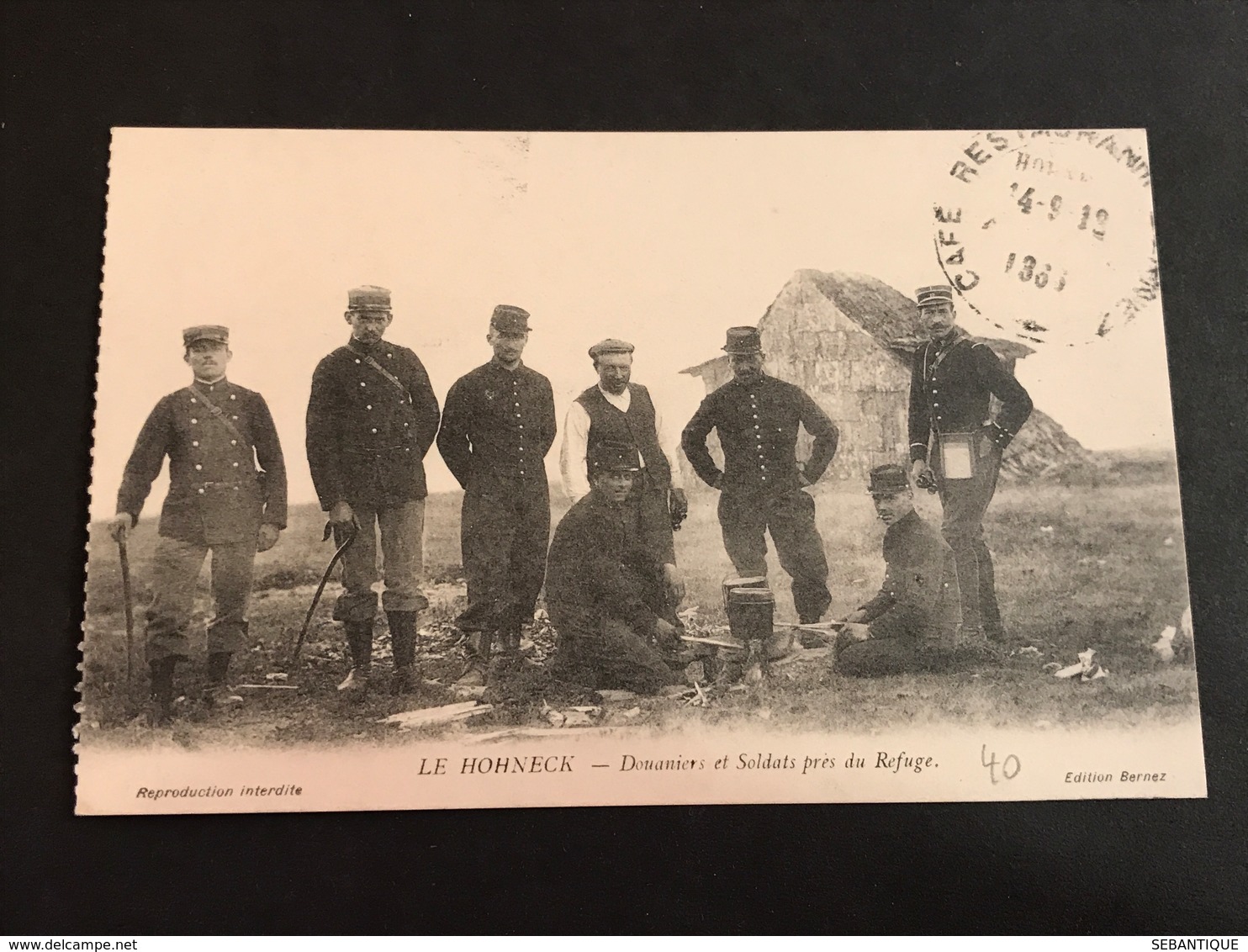 CPA 1900/1920 Le Hohneck Douaniers Et Soldats Près Du Refuge - Otros & Sin Clasificación