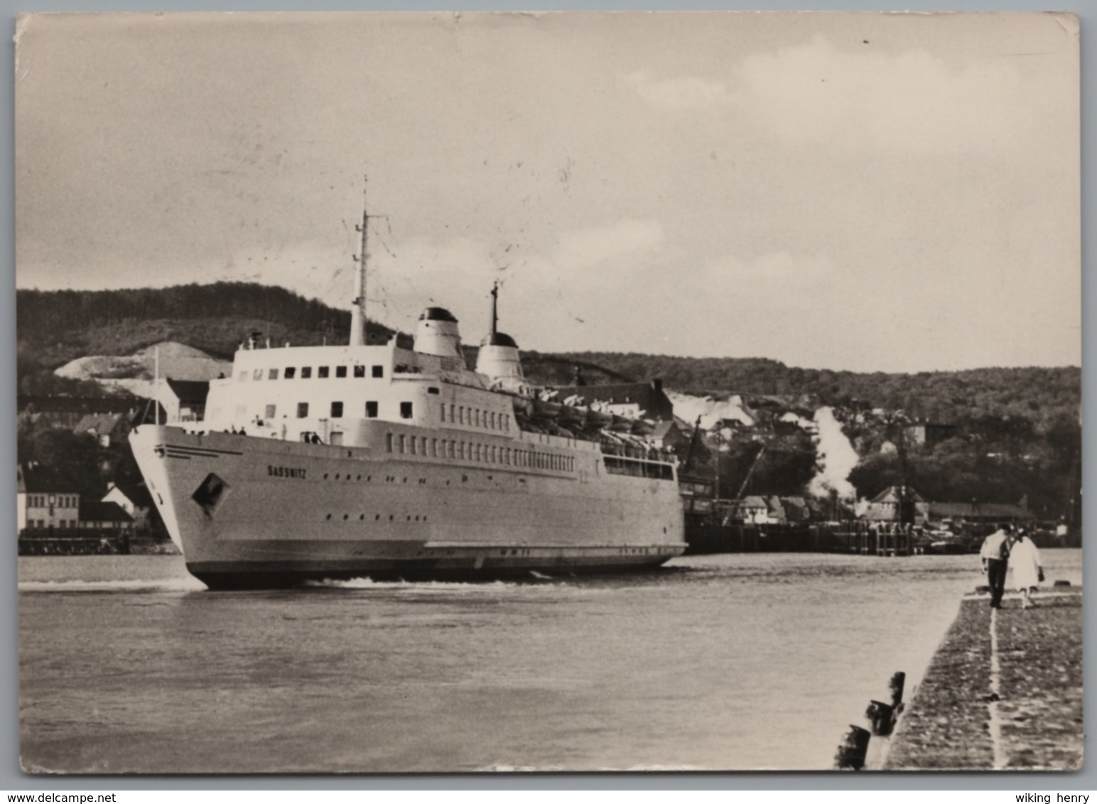 Sassnitz Auf Rügen - S/w Eisenbahnfährschiff Der Deutschen Reichsbahn MS Sassnitz - Sassnitz