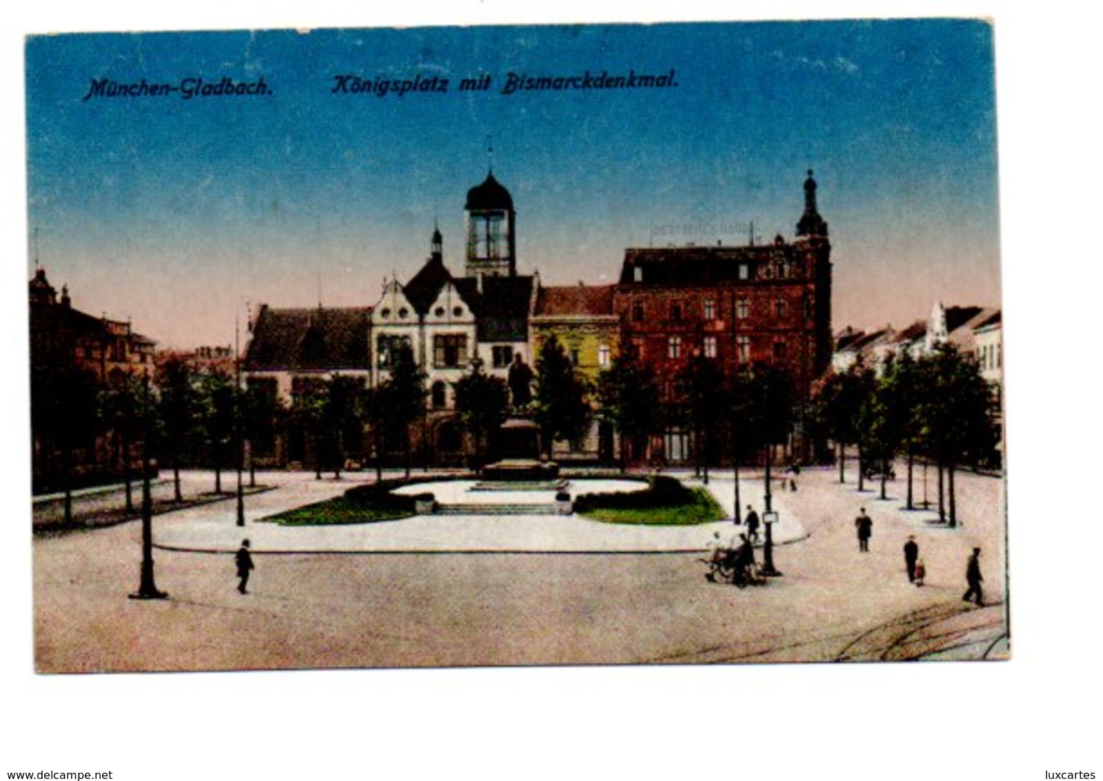 MÜNCHEN GLADBACH. KÖNIGSPLATZ MIT BISMARCKDENKMAL. - Mönchengladbach