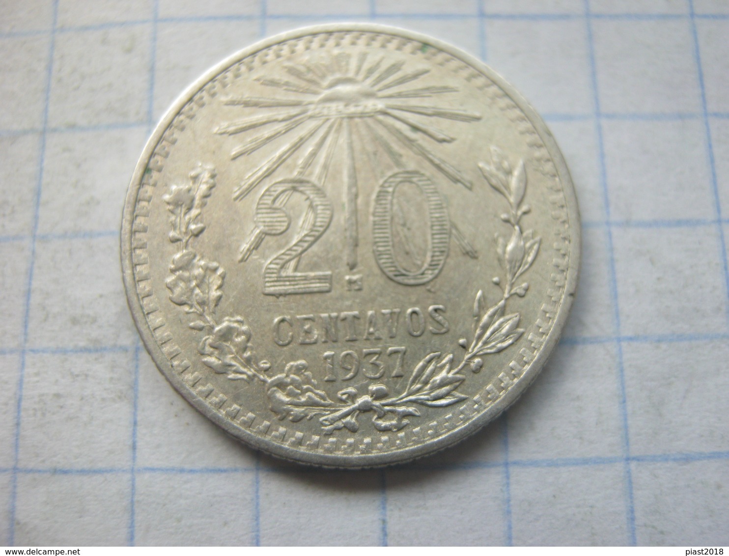 Mexico , 20 Centavos 1937 - Mexique