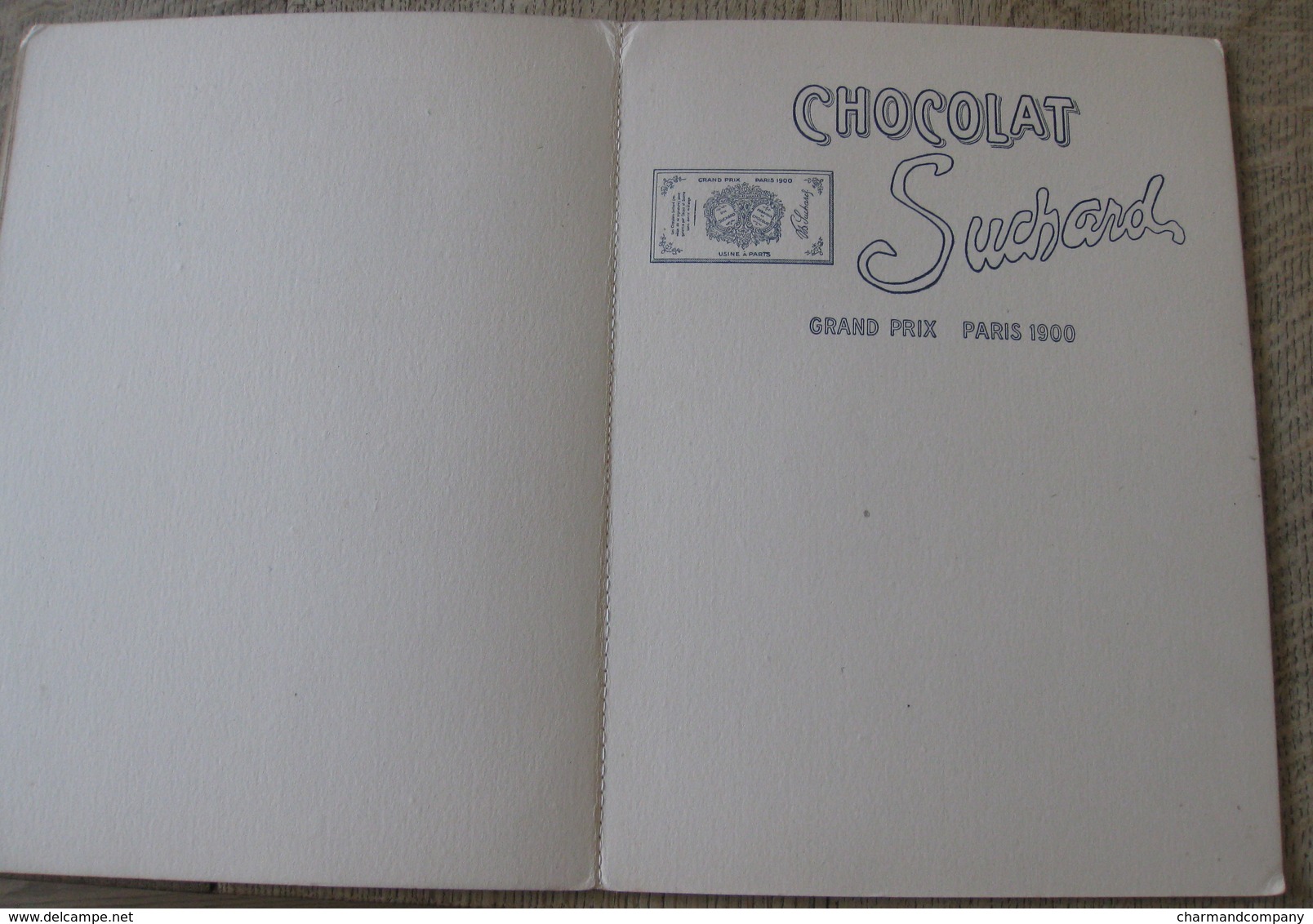 1912 - Grand cahier de buvards SUCHARD - 4 buvards MILKA / VELMA / CHOCOLAT / CACAO - 9 scans