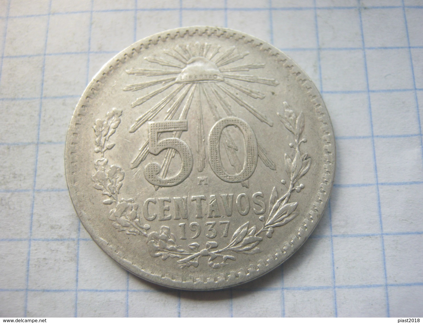 Mexico , 50 Centavos 1937 - Mexico