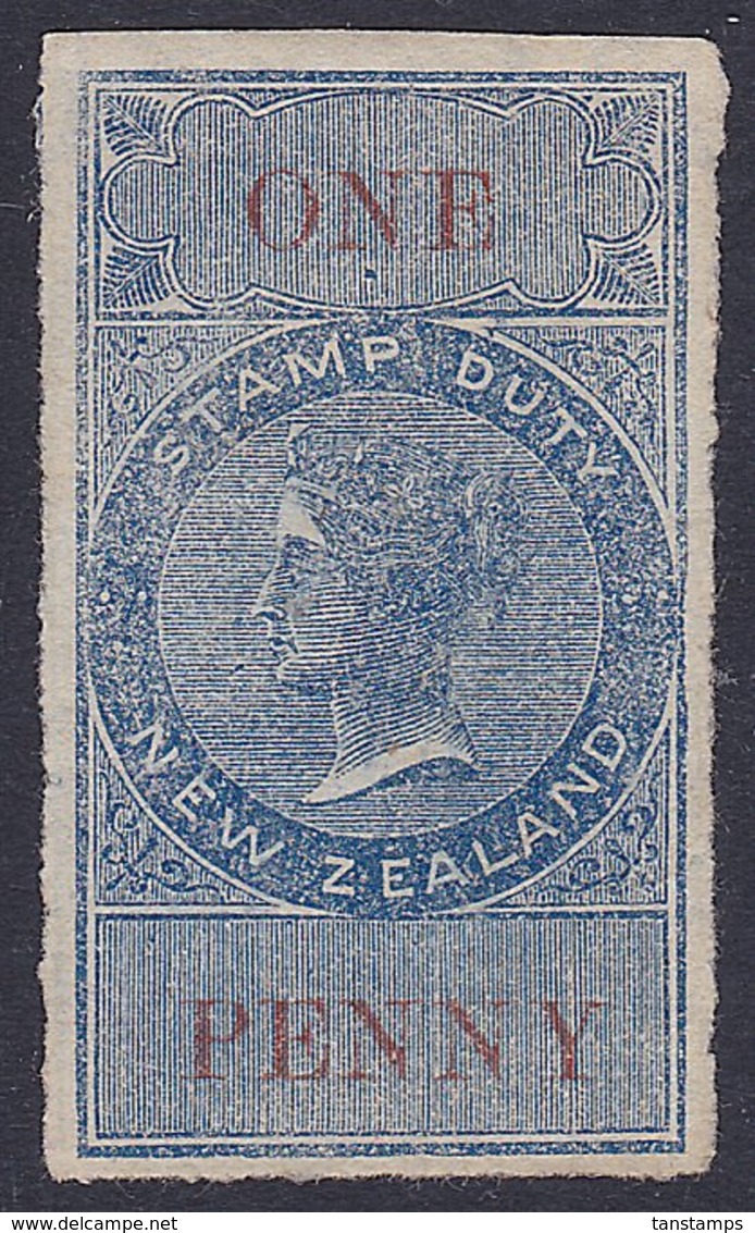 NEW ZEALAND 1d REVENUE VERY RARE EXPERIMENTAL PERFS - Neufs