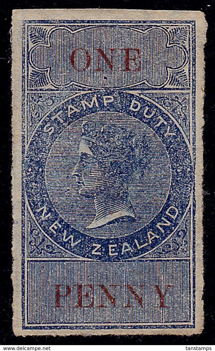 NEW ZEALAND 1d REVENUE VERY RARE EXPERIMENTAL PERFS - Neufs