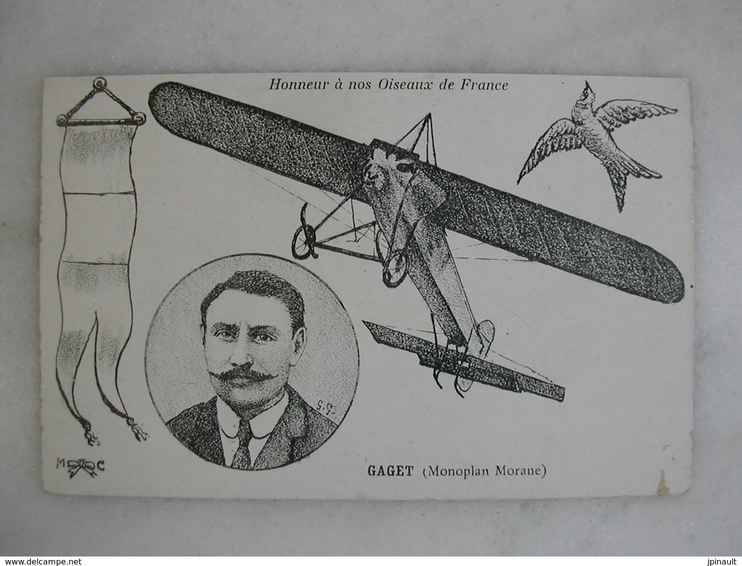 AVIATION - Honneur à Nos Oiseaux De France - Gaget (monoplan Morane) - Aviateurs