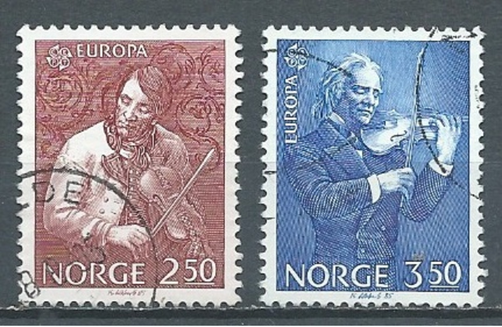 Norvège YT N°880/881 Europa 1985 Année Européenne De La Musique Oblitéré ° - 1985