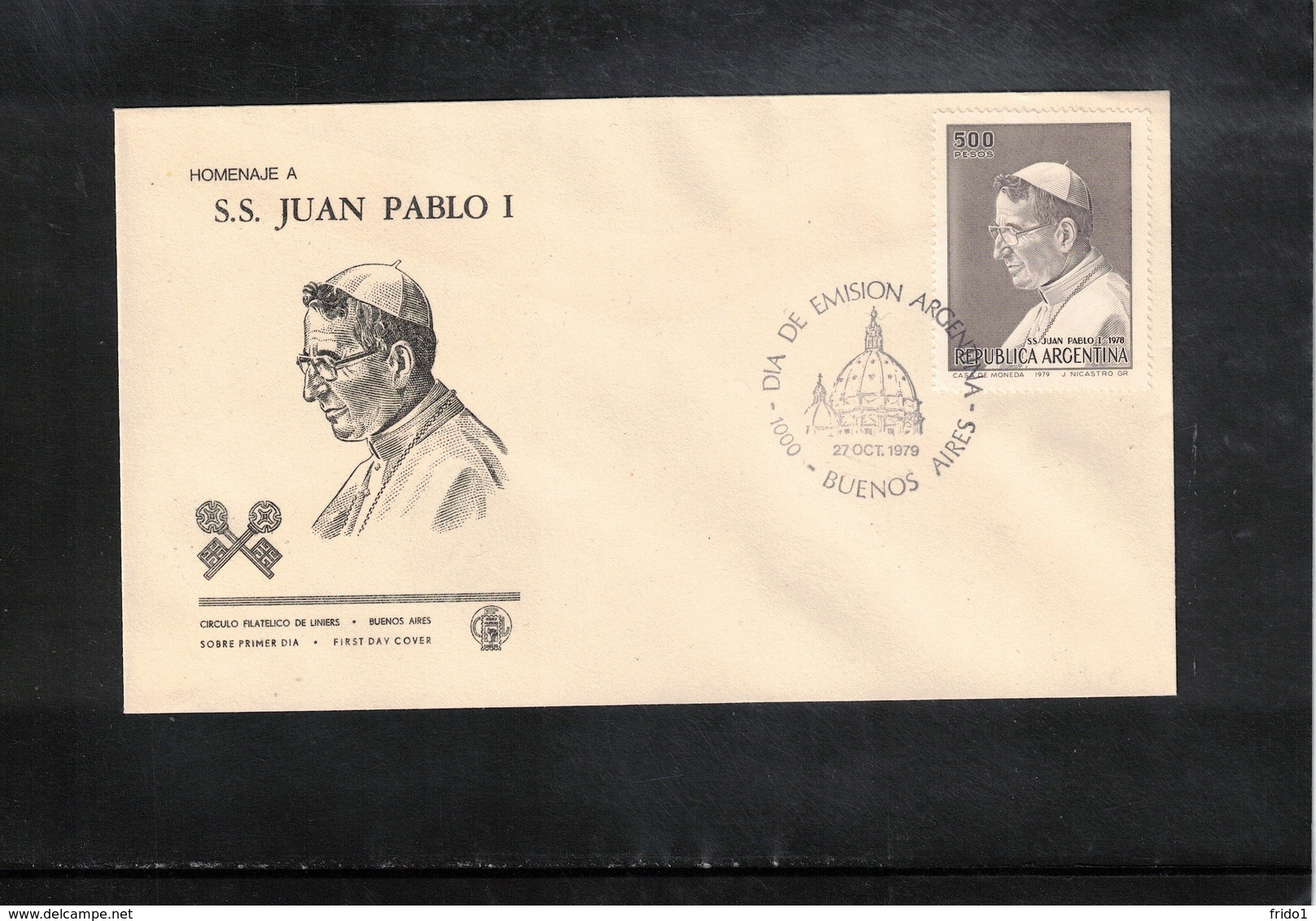 Argentina 1979 Pope John Paul I FDC - Papes