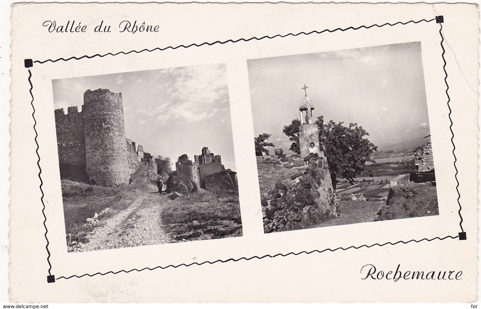 Ardèche : ROCHEMAURE : Deux Jolis Aspects De La Vieille Ville - C.p.s.m.  Photo Vérit. - Rochemaure