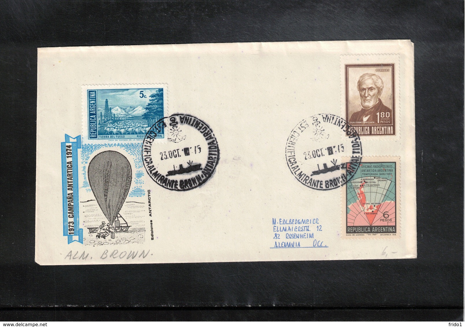 Argentina 1975 Argentinian Antarctica Interesting Cover - Events & Gedenkfeiern