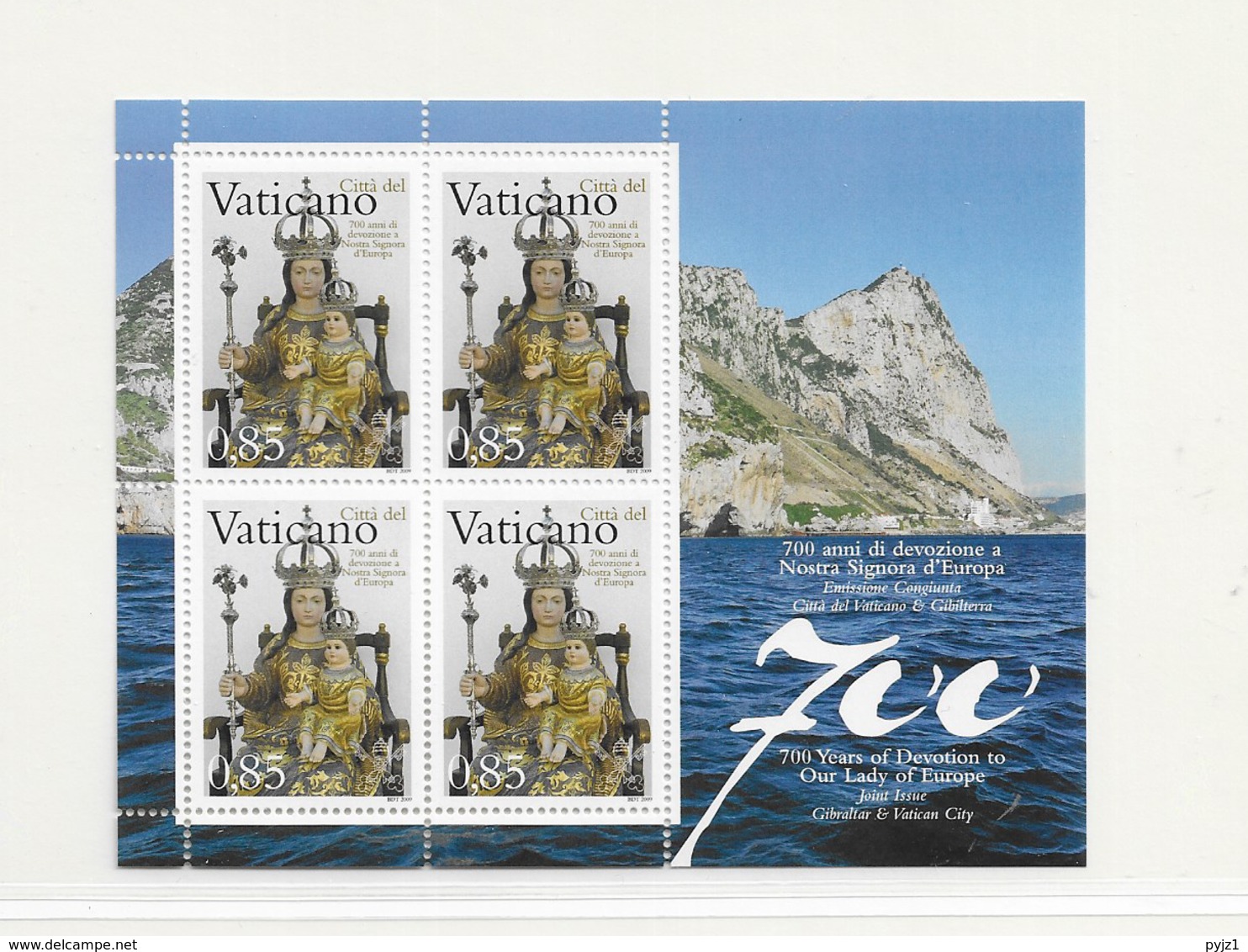 2009 MNH Vaticano Mi 1637 Kleinbogen - Blocs & Feuillets