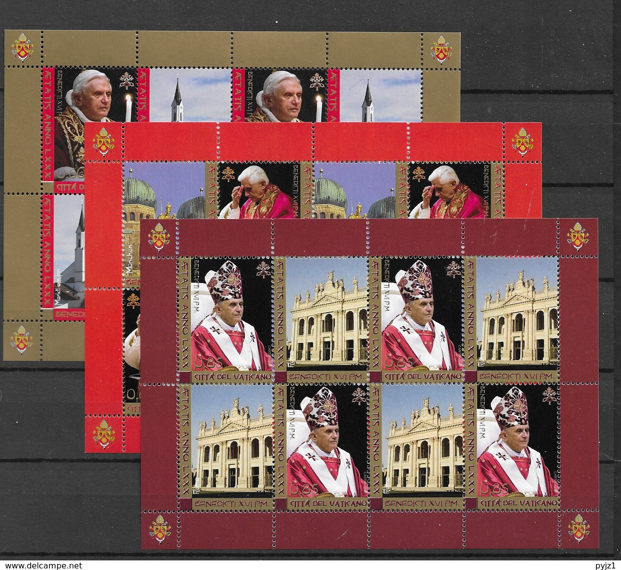 2007 MNH Vaticano Mi 1573-5 - Blocs & Feuillets