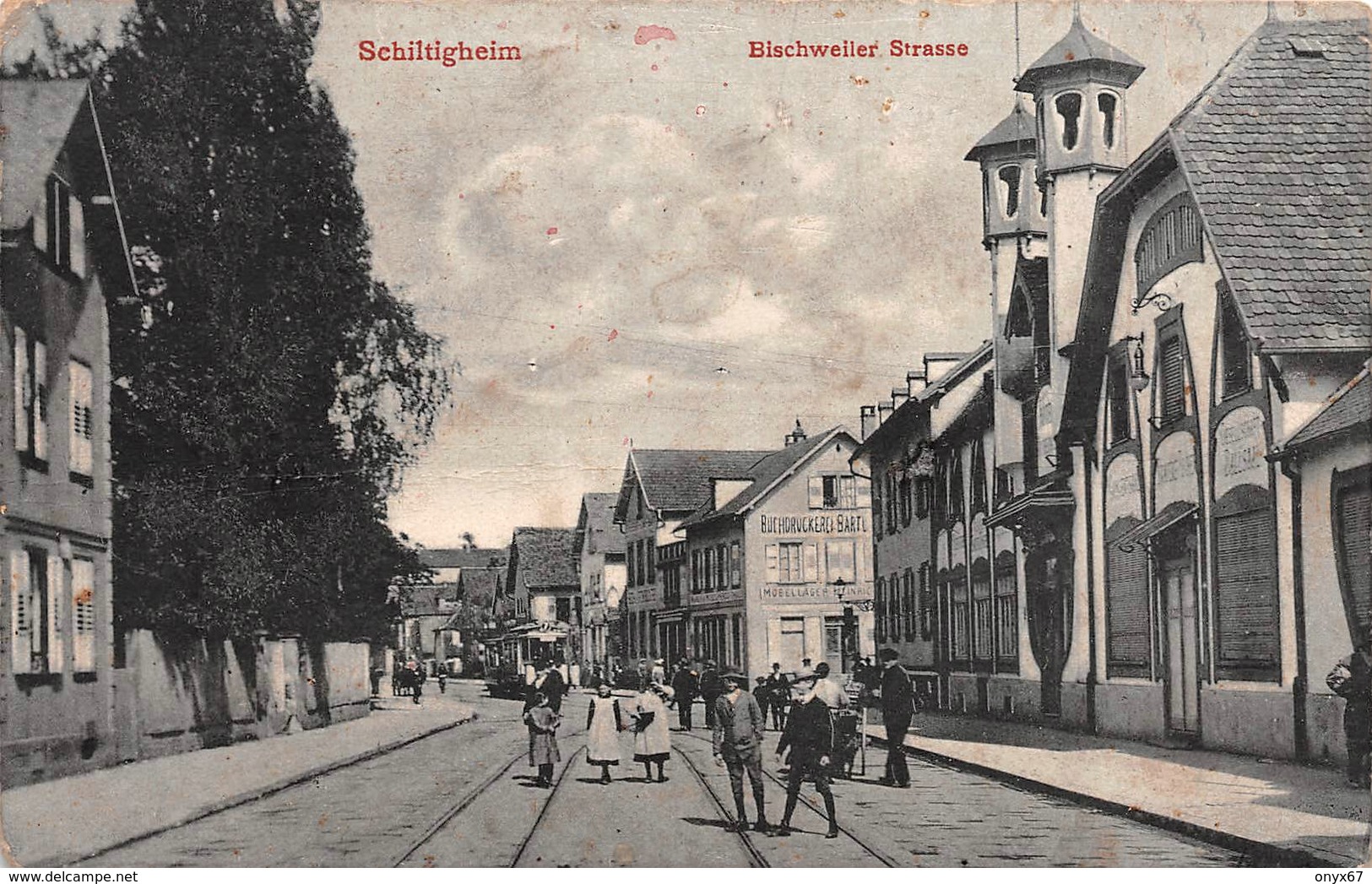 SCHILTIGHEIM-Strasbourg-67-Bas-Rhin-Route Bischwiller-Bischweilerstrasse-TRAM-Tramway 7-Tampon Militaire-Briefstempel - Schiltigheim