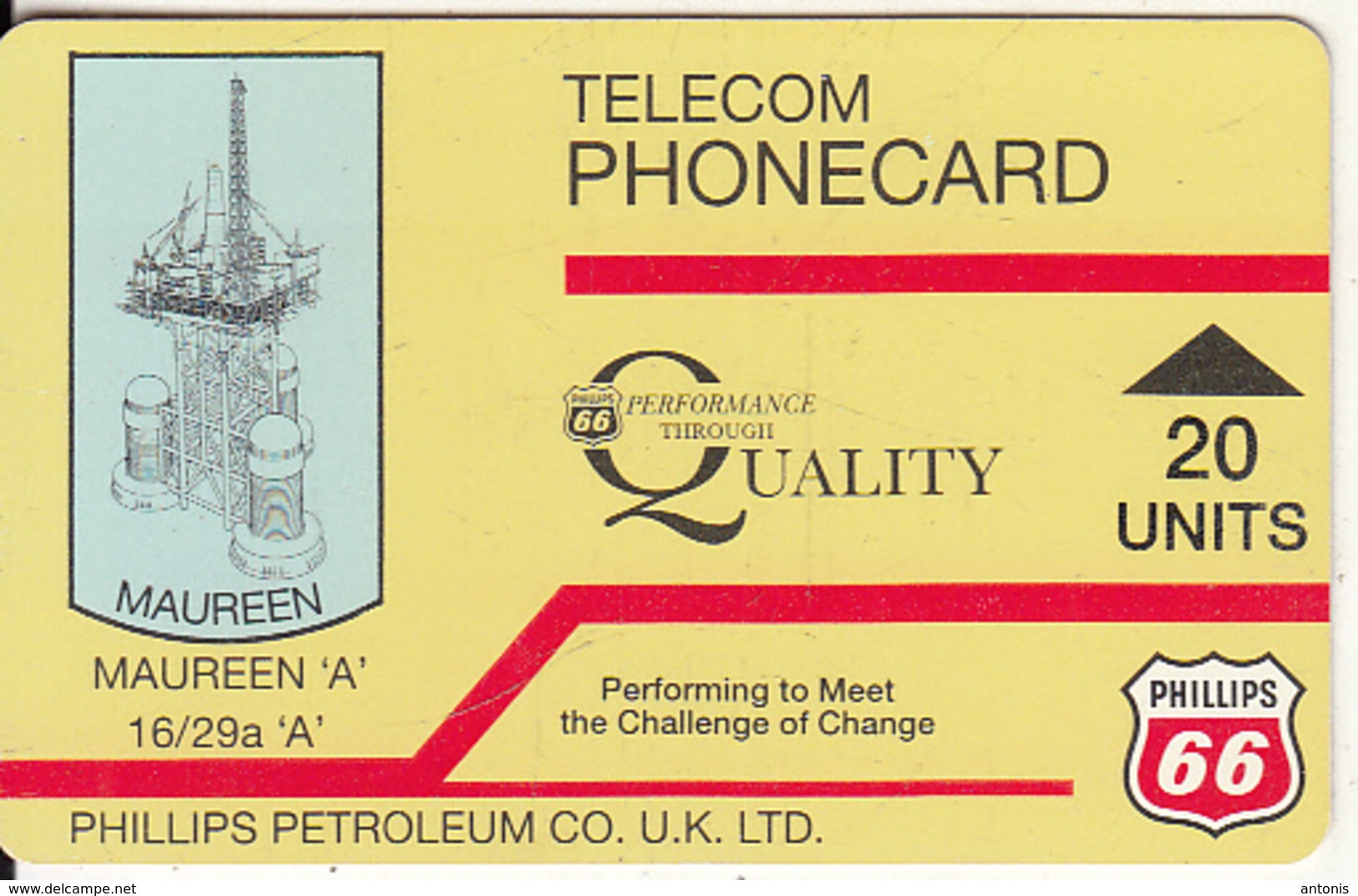SCOTLAND(Autelca) - Maureen A"/Phillips Petroleum Co., IPL(Scotland) Telecard 20 Units(blue Logo On Reverse), Used - Other - Europe