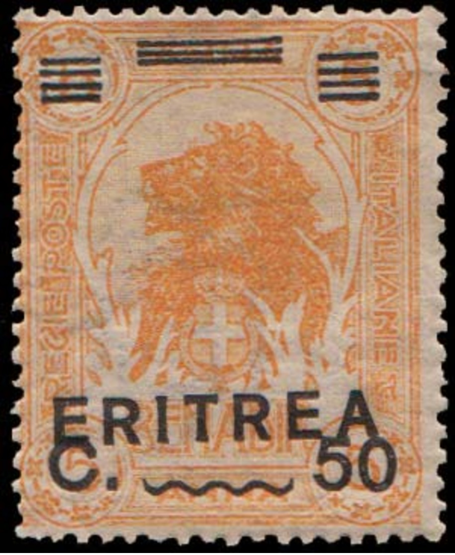 Scott 63   Somalia 50c On 5A Somalia Lion Overprinted Eritrea C. 50. Unused Hinged. - Eritrea