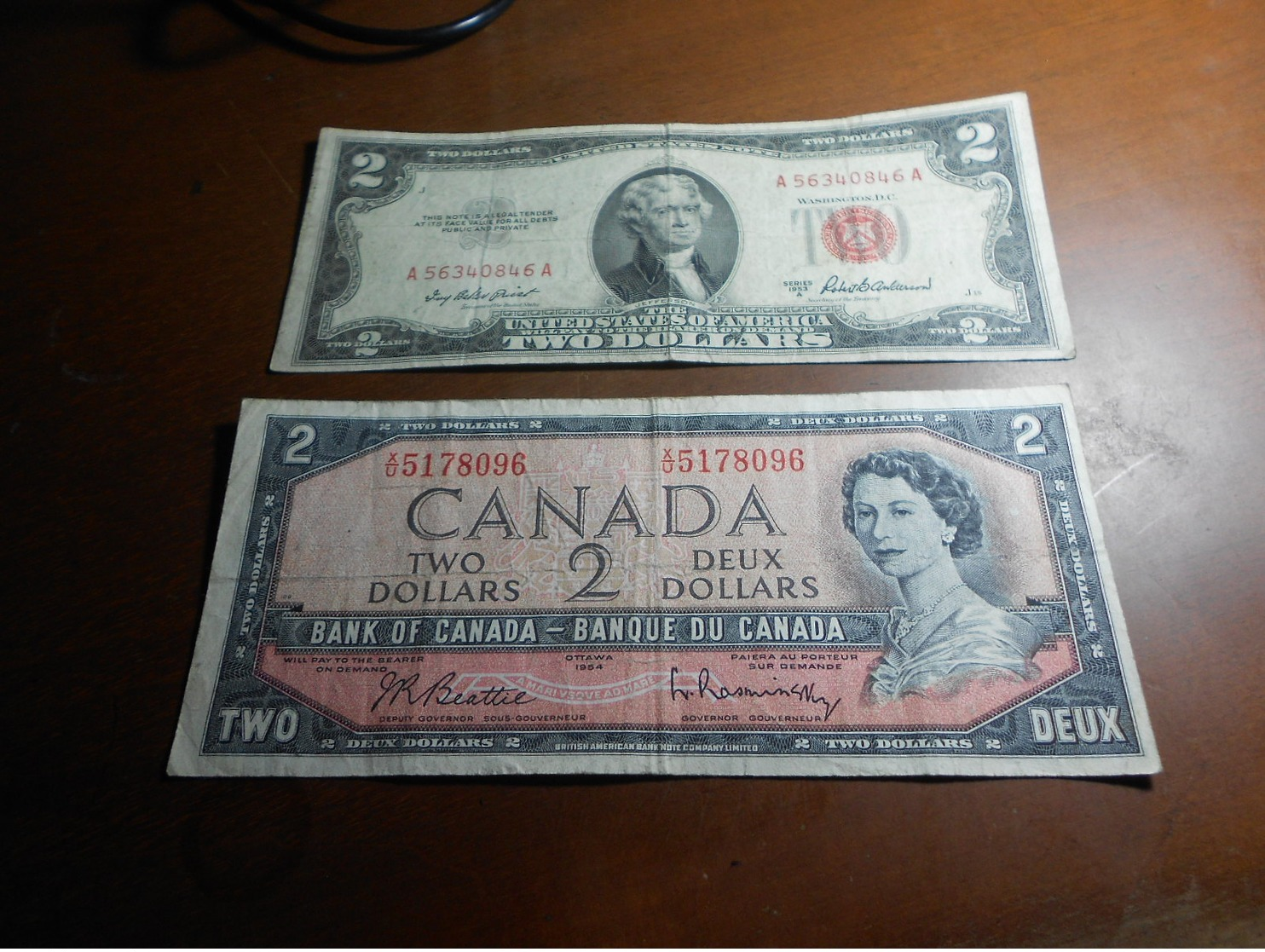 USA  - CANADA   -   1953  -  1954  -   2  DOLLARS  BILLETS  LOT - United States Notes (1928-1953)