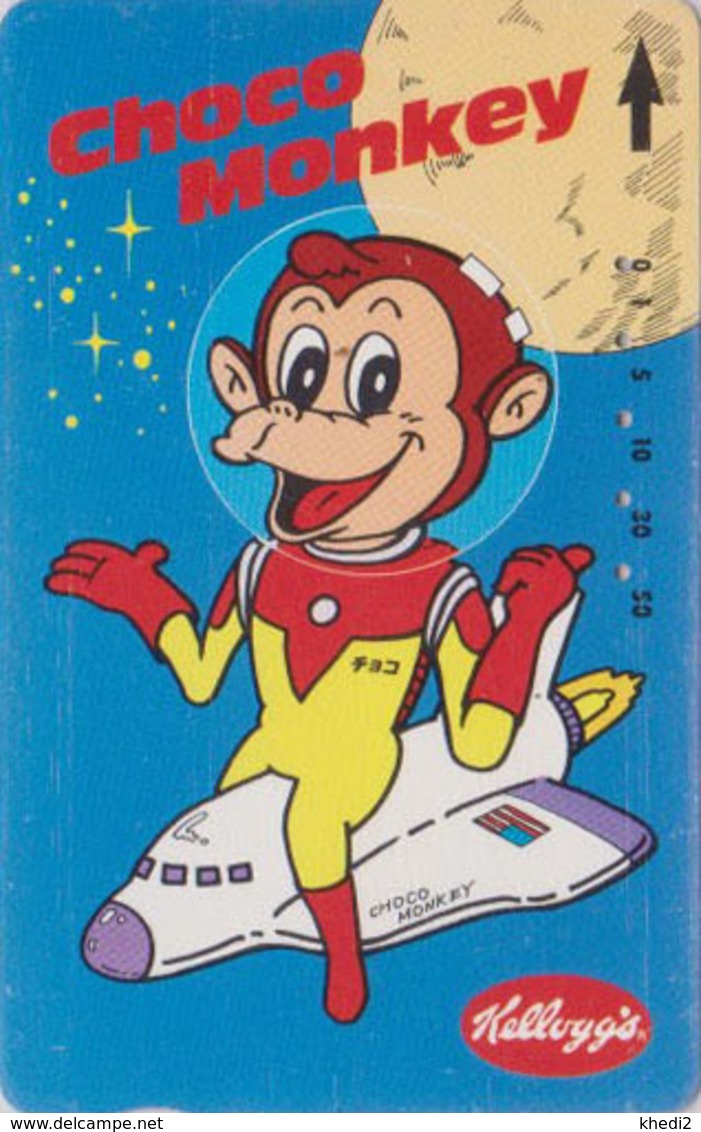 Rare TC JAPON / 110-011 - KELLOGG'S CORN FLAKES - Singe Monkey - CHOCO KRISPIES - FOOD SPACE JAPAN Phonecard - 25 - Alimentación