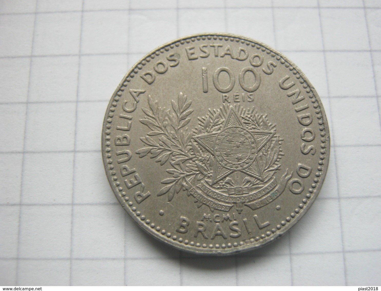 Brasil , 100 Reis 1901 - Brazil