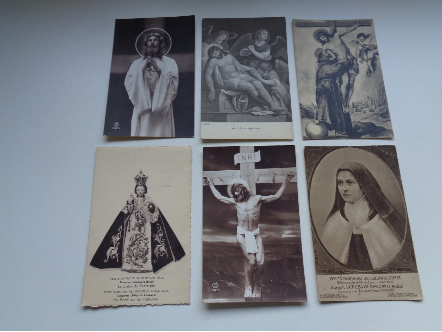 Lot de 60 cartes postales de fantaisie  religion  foi   Lot van 60 postkaarten fantasie  godsdienst  geloof