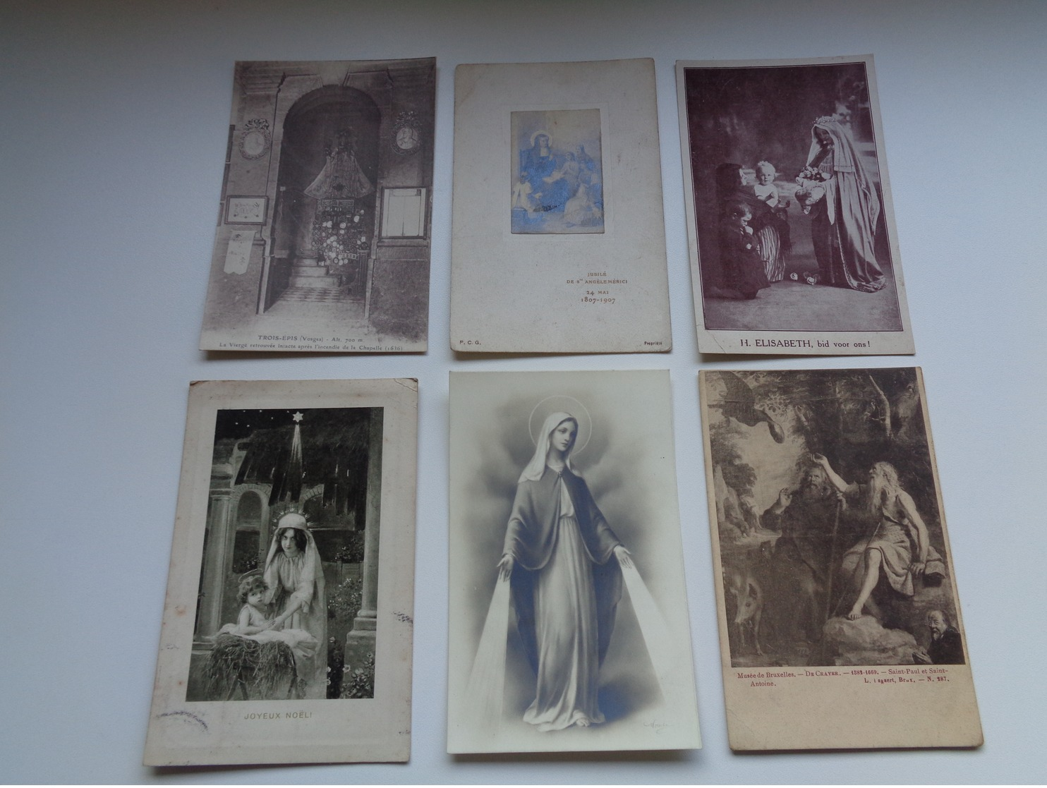 Lot de 60 cartes postales de fantaisie  religion  foi   Lot van 60 postkaarten fantasie  godsdienst  geloof