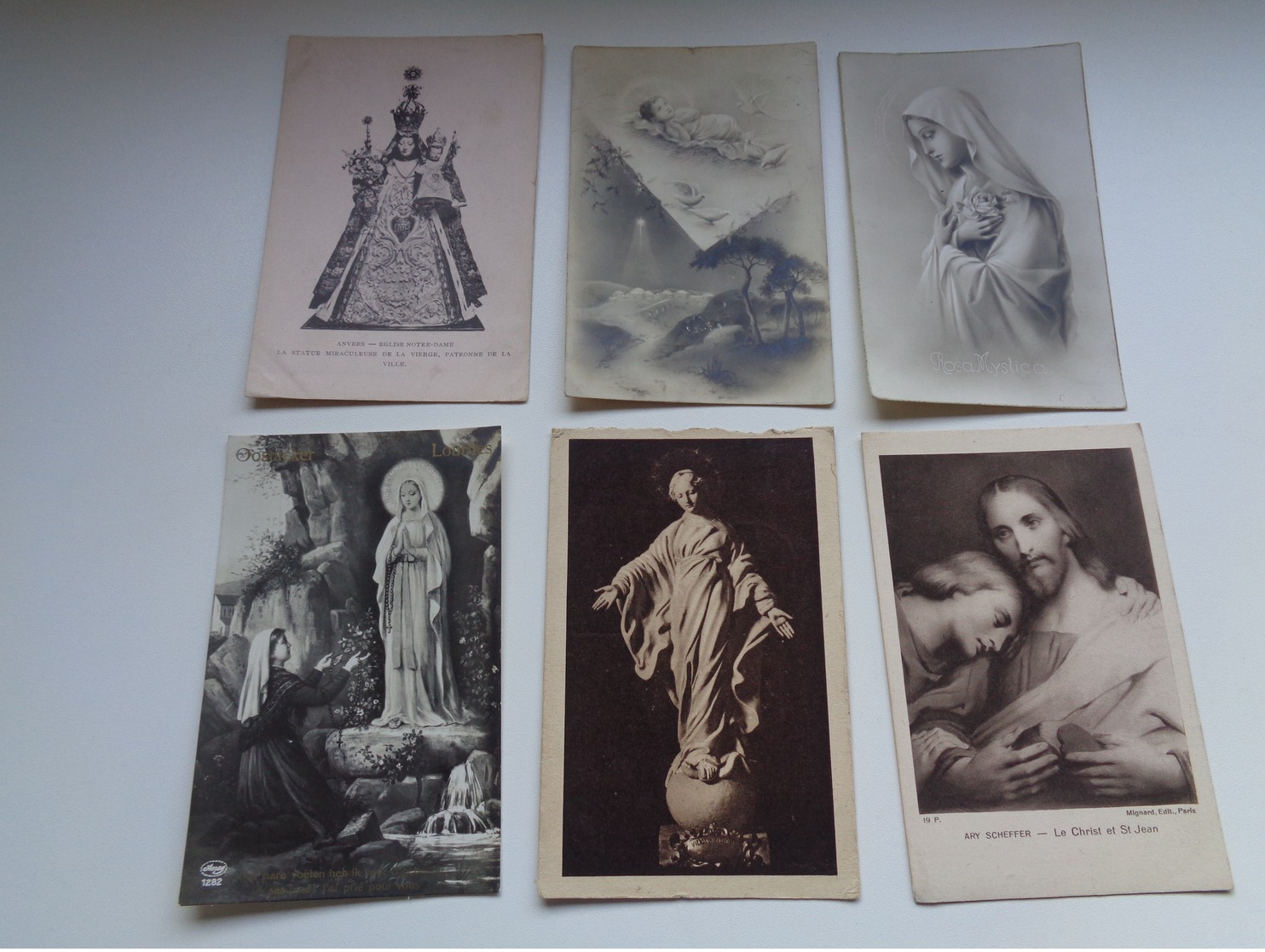 Lot de 60 cartes postales de fantaisie  religion  foi   Lot van 60 postkaarten fantasie  godsdienst  geloof