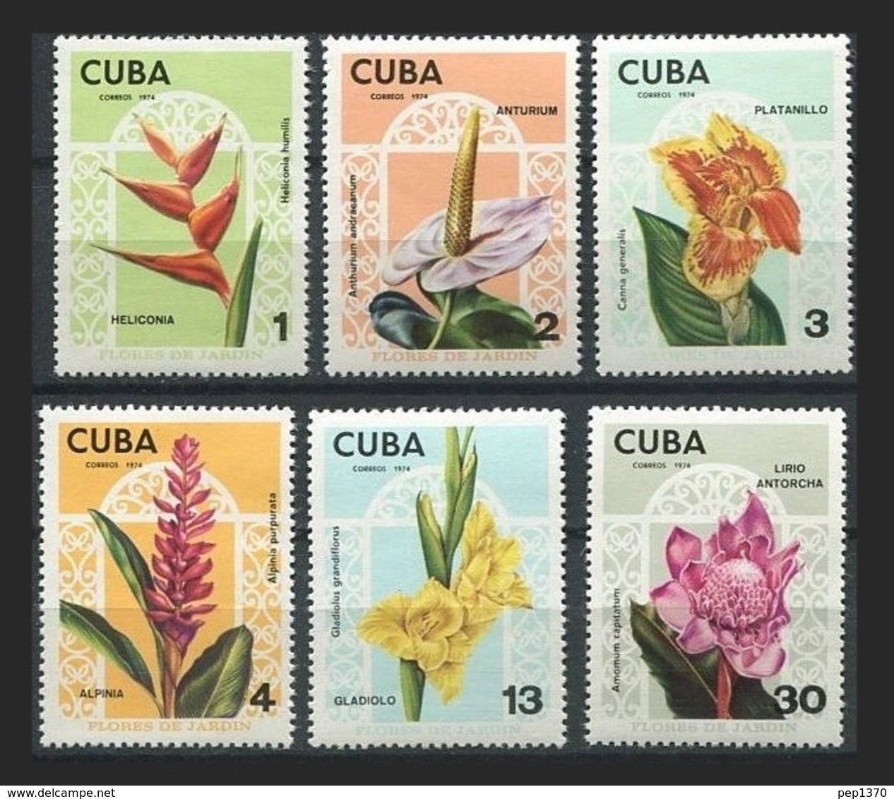 CUBA 1974 - FLORES - YVERT Nº 1779-1784** - Ongebruikt