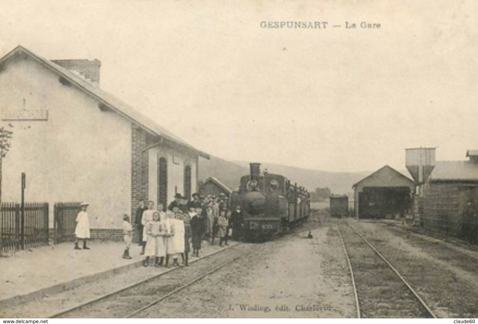 PAS DE  PAYPAL PAS DE CHEQUE PHOTO-REPRO  Gespunsart 08 Ardennes Gare Station Copie - Otros & Sin Clasificación