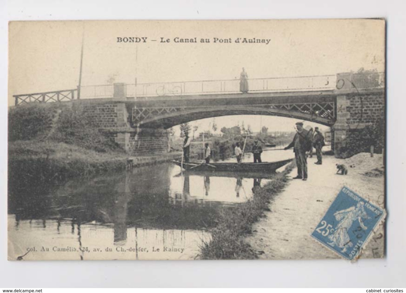 BONDY - 93 Seine Saint Denis -  Le Canal Au Pont D'Aulnay - Pêcheurs - Animée - Bondy