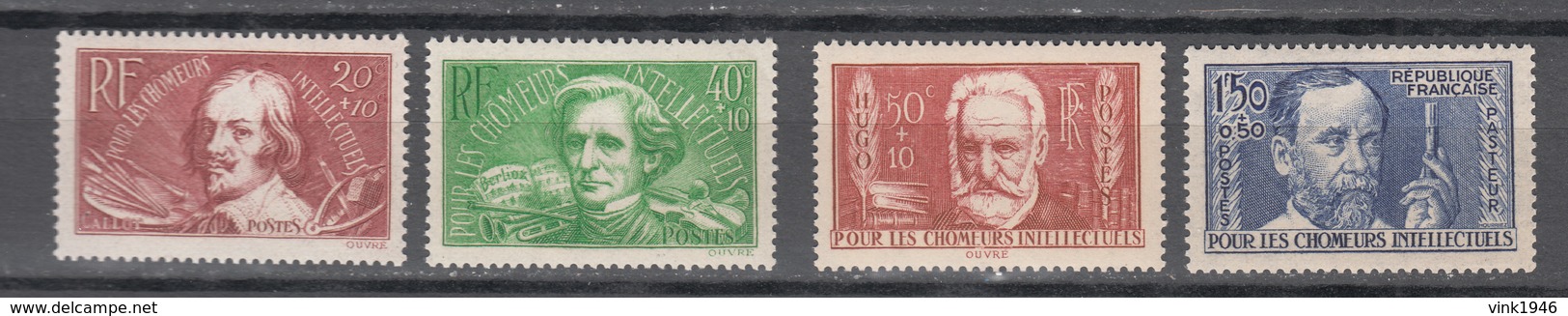 France 1936,4V,set,famous Persons, Pasteur,Hugo,Berliox,Callot,MNH/Postfris(A3739) - Louis Pasteur