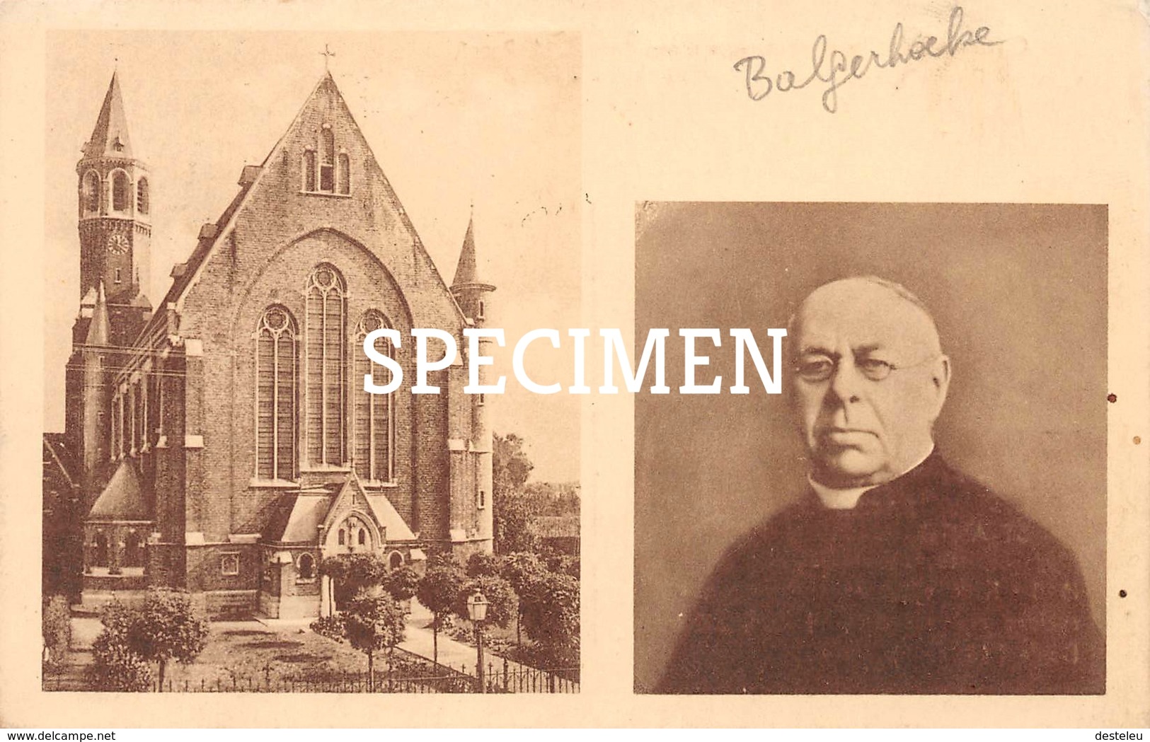 1940 Kerk Vóór De Verwoesting E.H. Eduardus Bonte  - Balgerhoeke - Maldegem