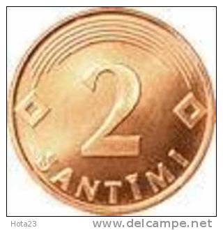 LATVIAN LETTLAND 2 SANTIMI - COIN 2006 Y - UNC - Letland