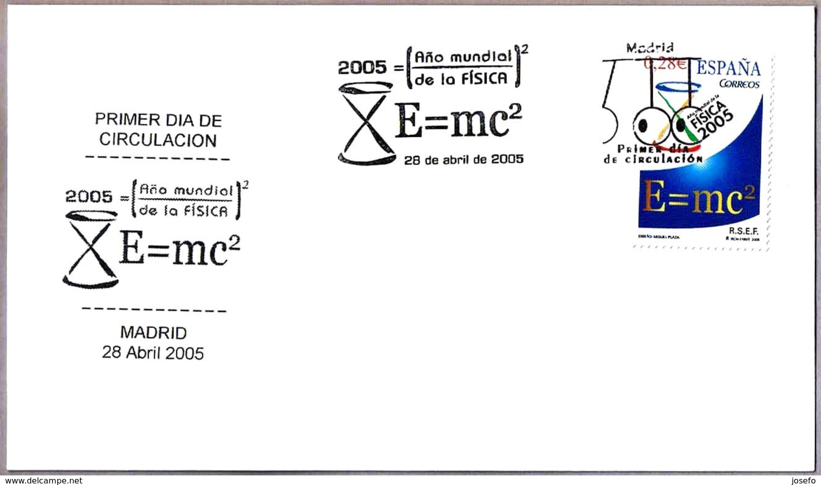 AÑO MUNDIAL DE LA FISICA - WORLD YEAR OF PHYSICS. FDC Madrid 2005 - Physique