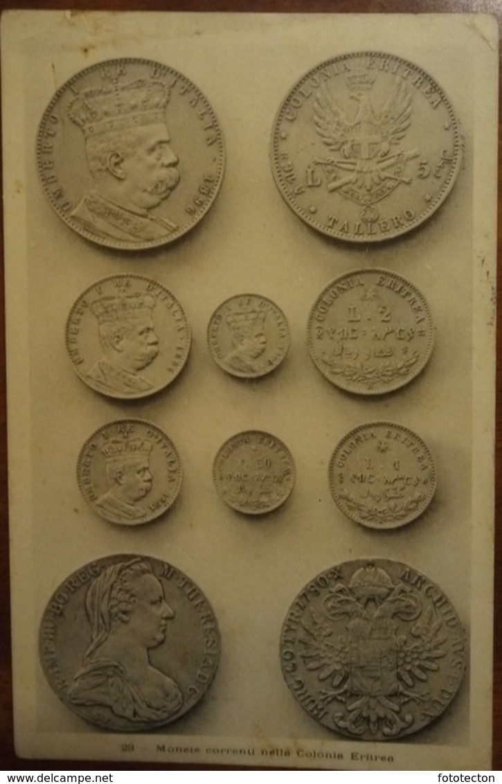 Eritrea - AOI Africa Orientale - Monete Correnti Nella Colonia Eritrea (ex Colonie) - Asmara - Monete (rappresentazioni)
