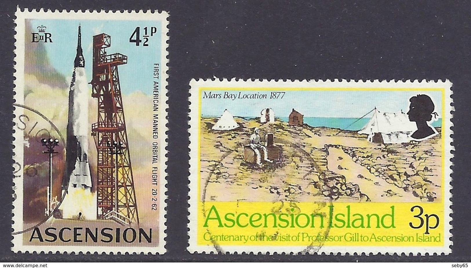 Ascension Island - First America Manned Orbital Flight, Visit Of Professor Gill, Mars Bay Location - Used - Ascension