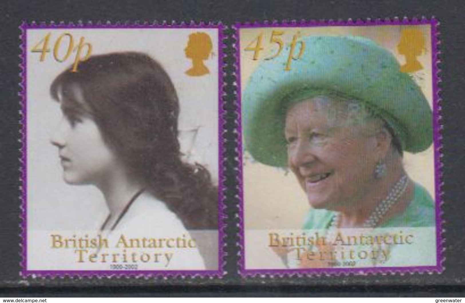 British Antarctic Territory 2002 Queen Mother 2v ** Mnh (47848) - Autres & Non Classés