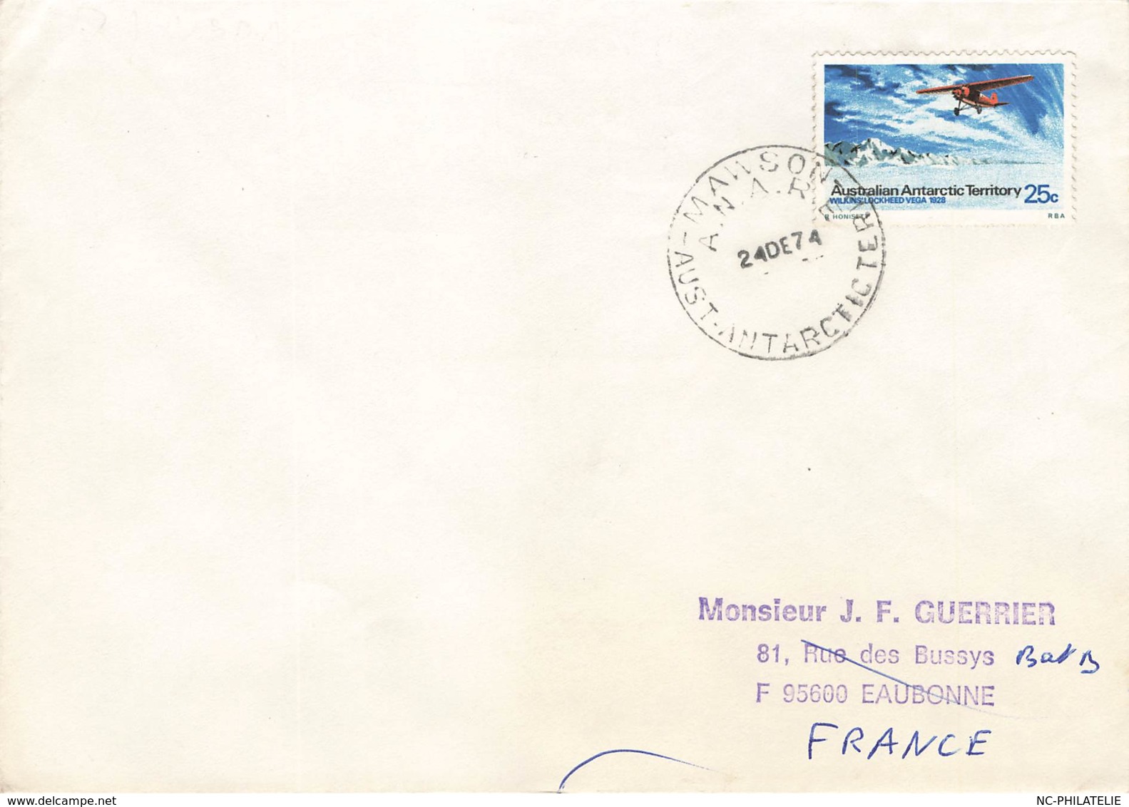 Let 110 - Australie - Melbourne 1974 - Aust. Antarctic Terr. - Maison A.N.A.R.E. - Brieven En Documenten