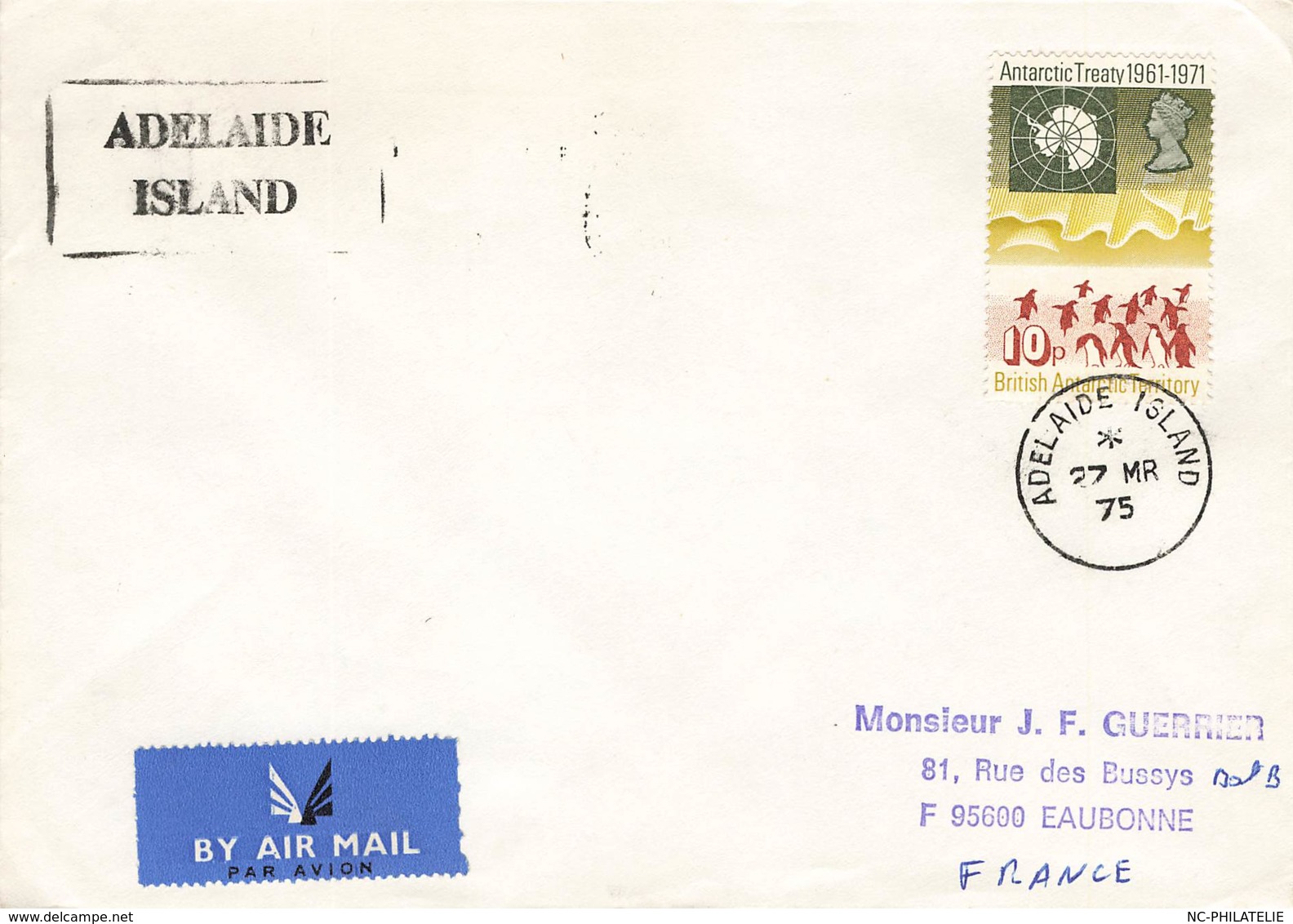 Let 132 - BAT - Adelaide Islande - 1975 - Lettres & Documents