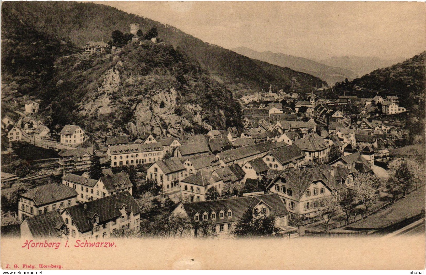 Germany, Baden-Württemberg, Hornberg, Totalansicht, Old Postcard - Hornberg