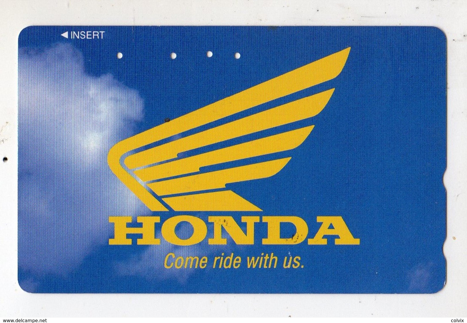 JAPON TELECARTE MOTO LOGO HONDA - Motorräder