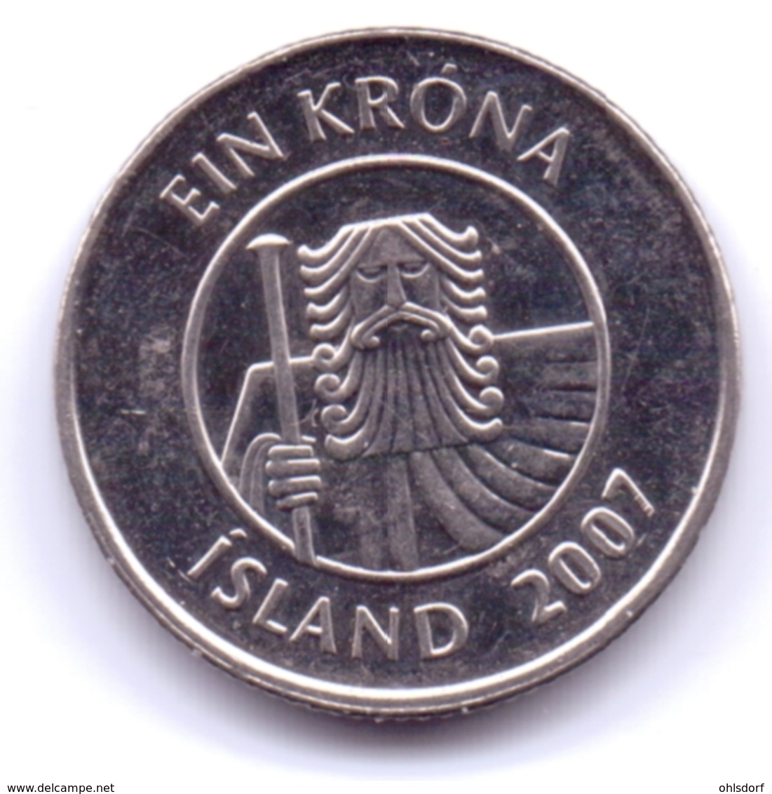 ICELAND 2007: 1 Krona, KM 27a - Island