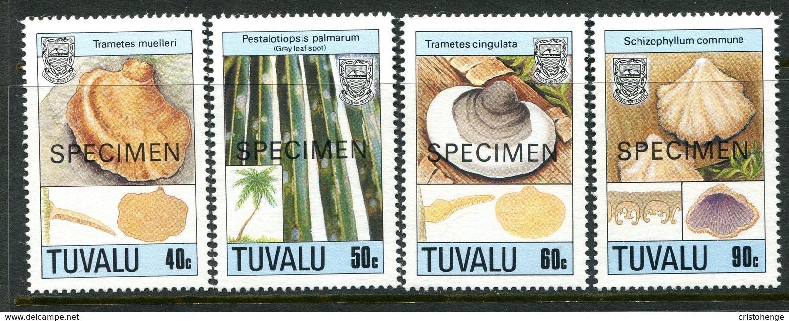 Tuvalu 1989 Fungi - 2nd Issue - SPECIMEN - Set MNH (SG 554-557) - Tuvalu