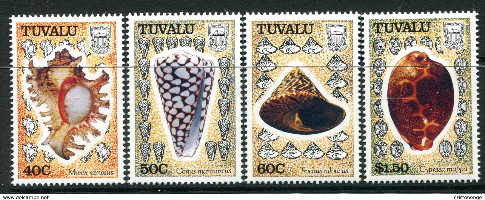 Tuvalu 1991 Sea Shells Set MNH (SG 597-600) - Tuvalu