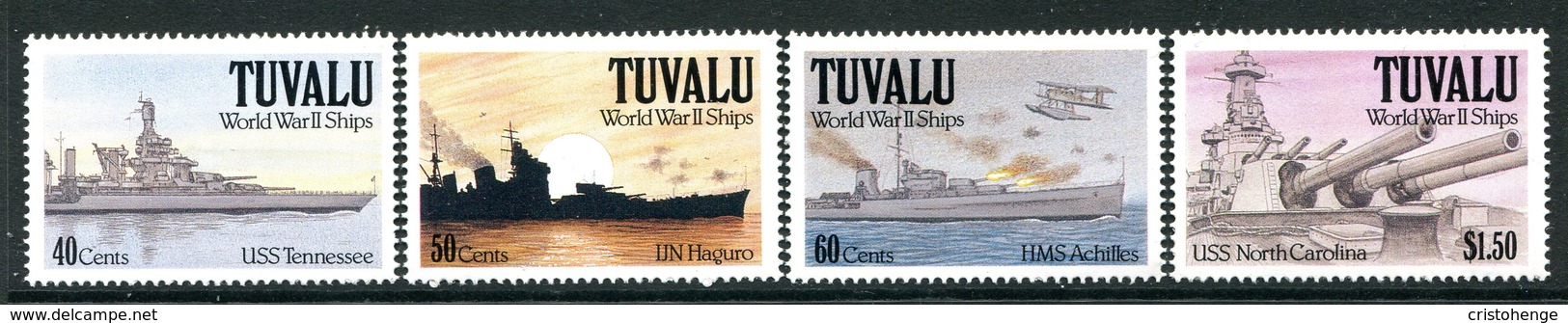 Tuvalu 1991 Second World War Ships - 2nd Issue - Set MNH (SG 613-616) - Tuvalu (fr. Elliceinseln)