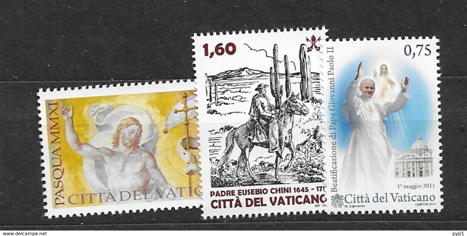 2011 MNH Vaticano Mi 1697-99 - Nuevos