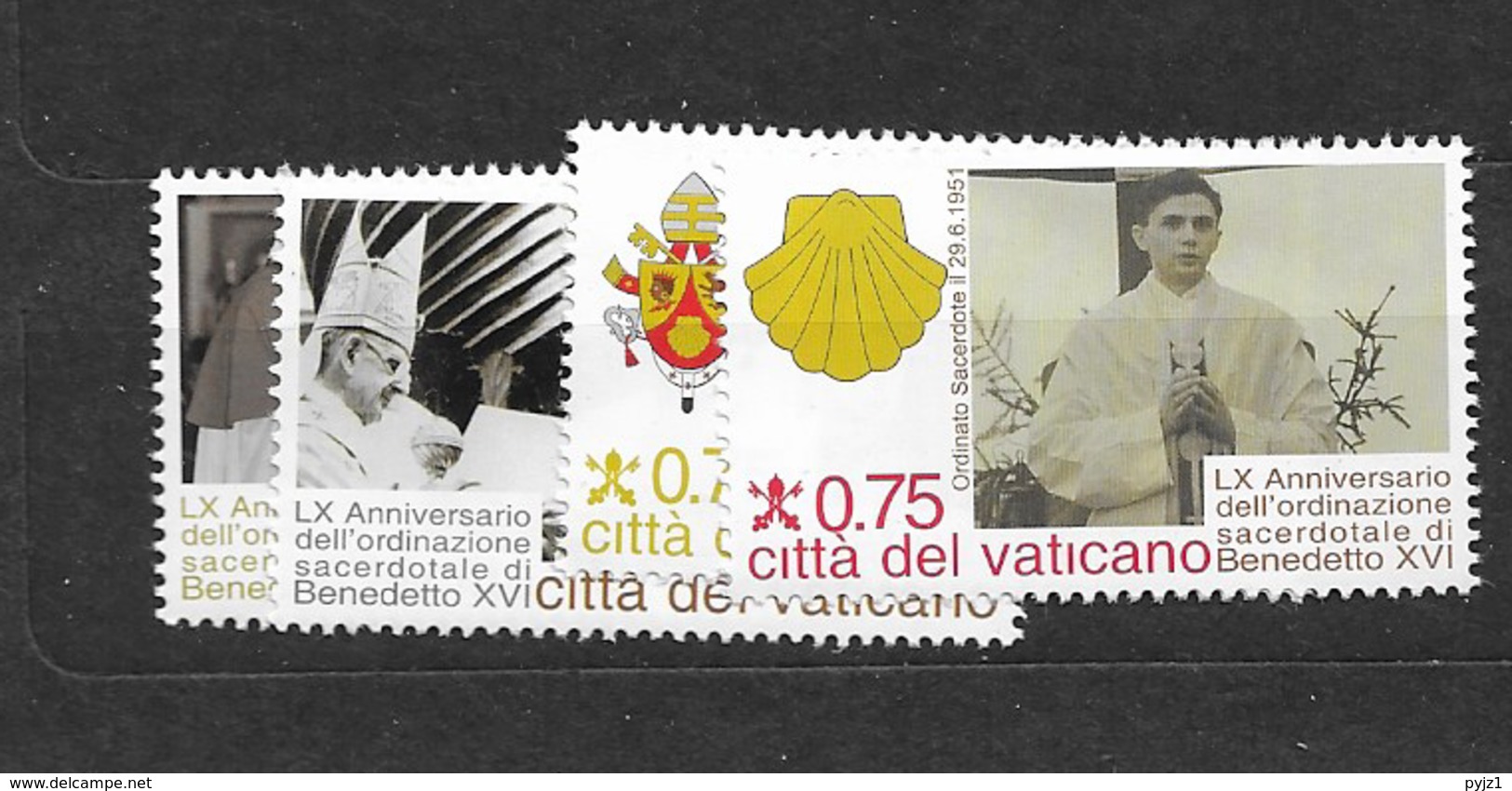 2011 MNH Vaticano Mi 1712-15 - Nuevos