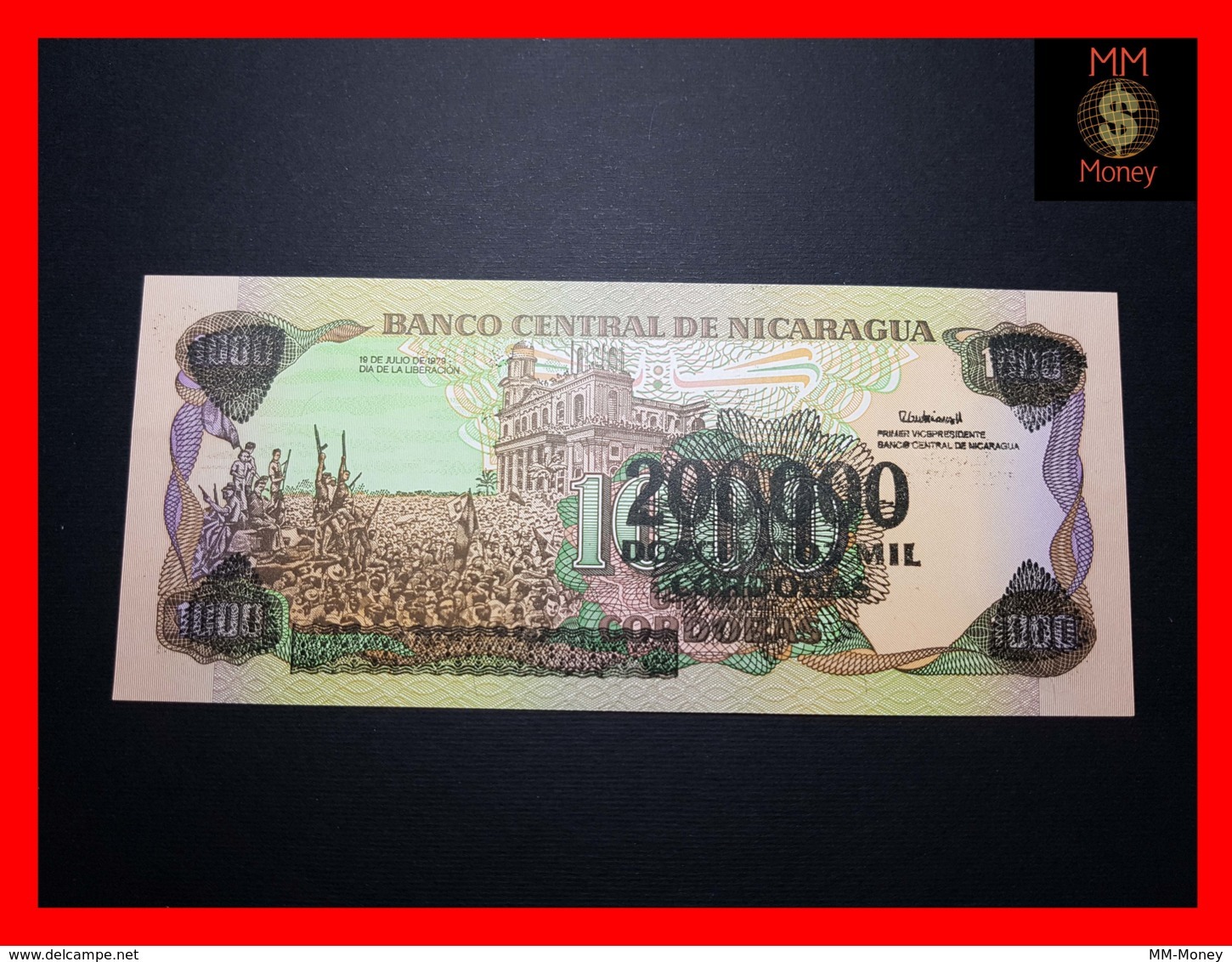 NICARAGUA 200.000 200000 Cordobas 1990 P. 162  UNC - Nicaragua