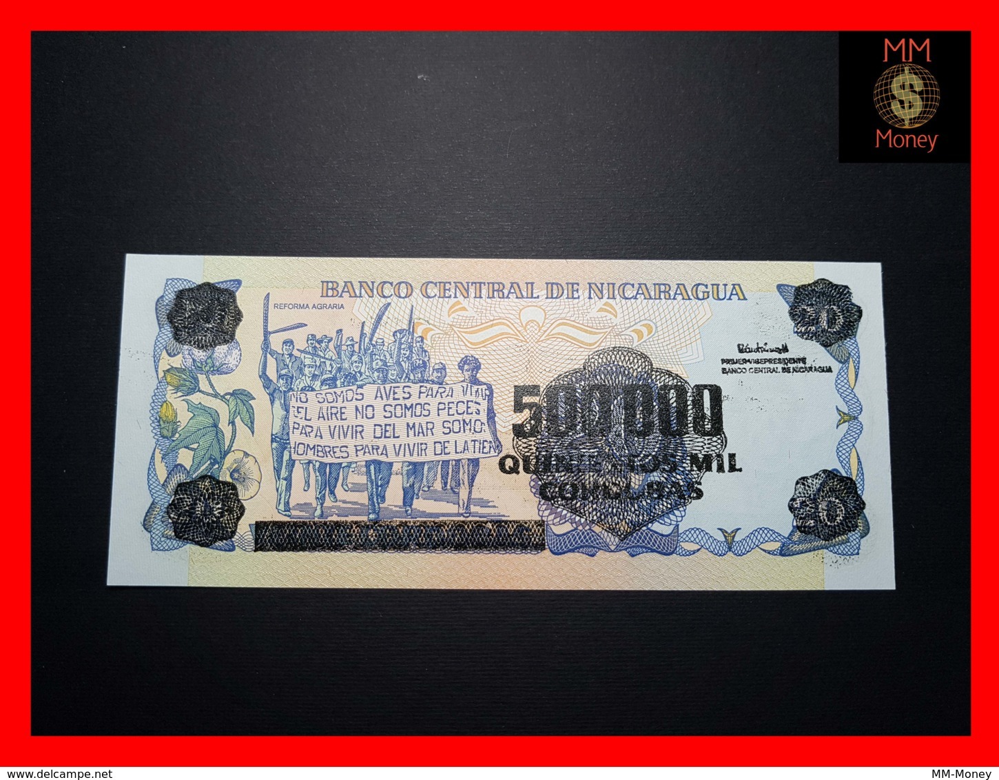 NICARAGUA 500.000 500000 Cordobas 1990 P. 163  UNC - Nicaragua