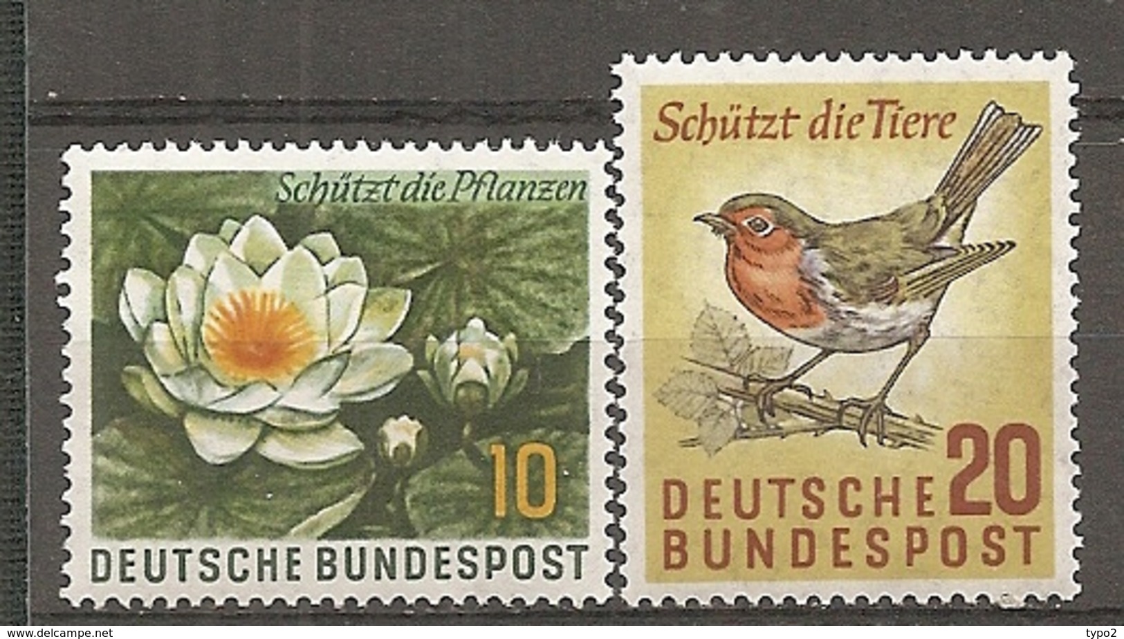 BDP 1957 Yv N° 146,147  Mi N° 274,275  ** MNH  Flore, Faune  Cote 1,2 Euro TBE - Nuevos